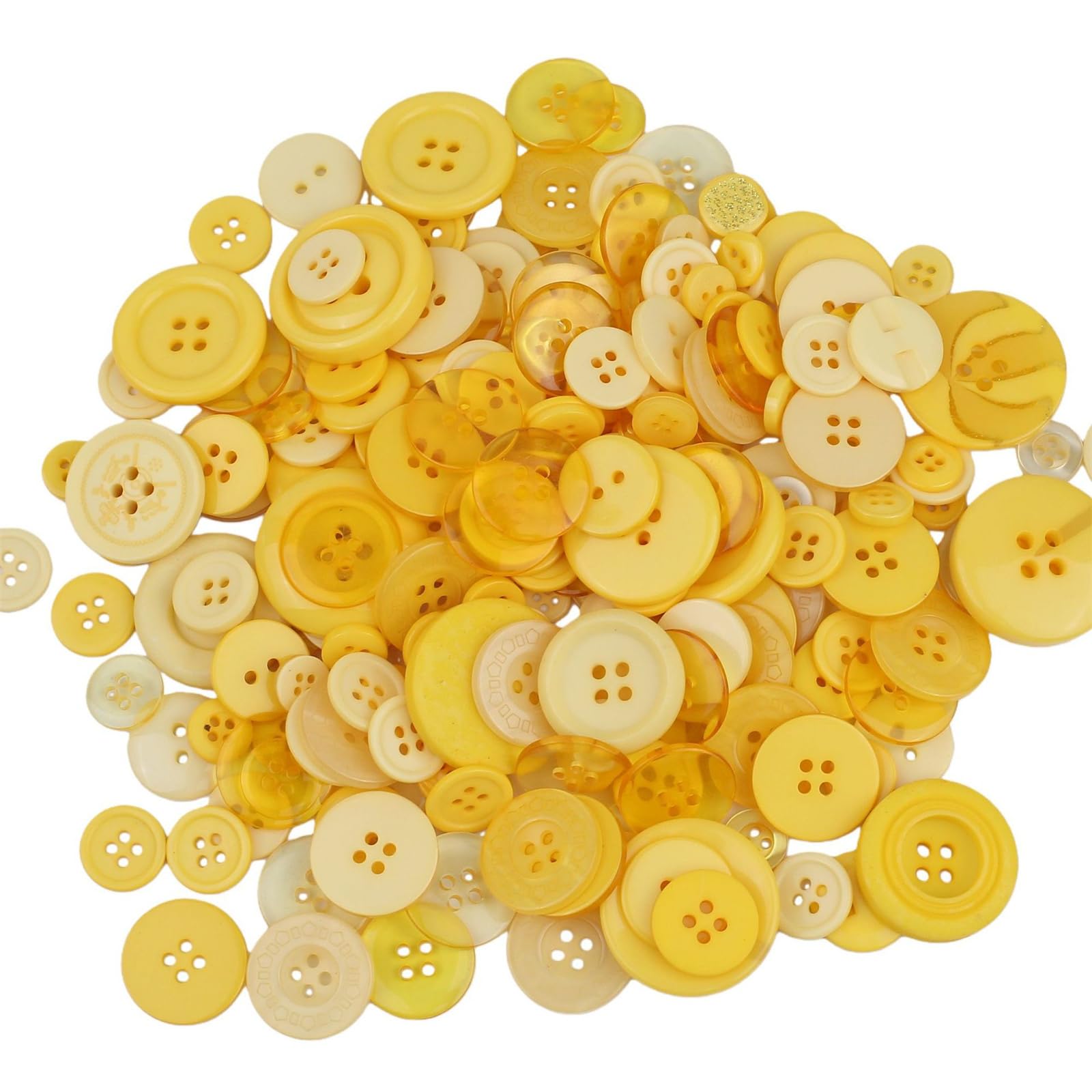 Tsophreniq Yellow Series Resin Button For Sewing Projects And Accessory Decoration In Mixed Assortment Resin Button