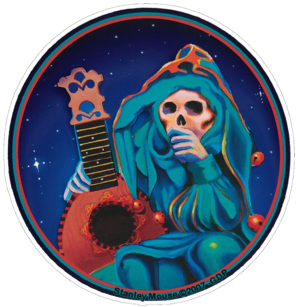 Grateful Dead Jester - Window Sticker/Decal (5" X 5.25")