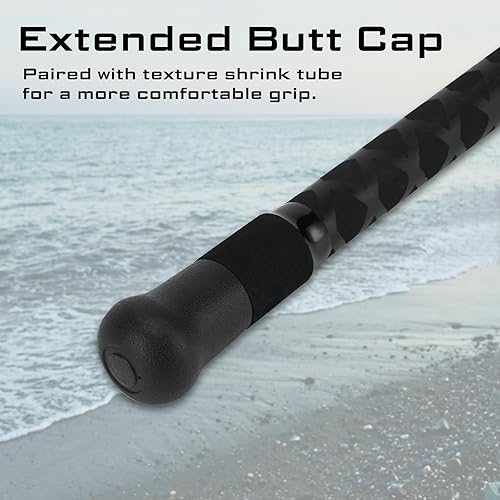 Miniatura 10 de LITTMA Cañas de surf para surf con diseño de lubina estriada para agua salada de 12 pies, 9 pies, 10 pies, 11 pies, caña de surf de grafito, caña de