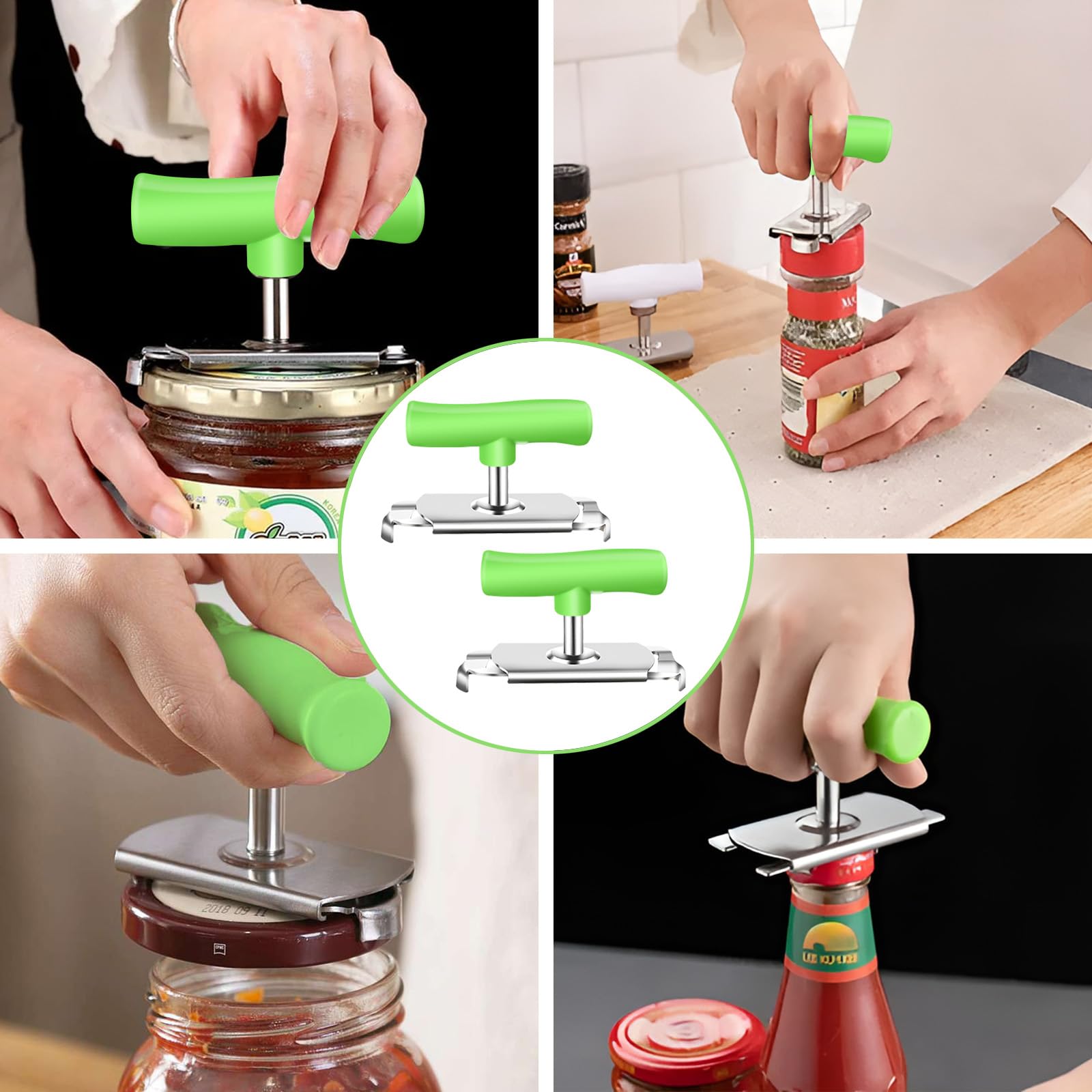Effortless Arthritis Glasöffner - Edelstahl, Verstellbar Für Deckel 1-4 Zoll, Ergonomisch Für Schwache Hände & Senioren