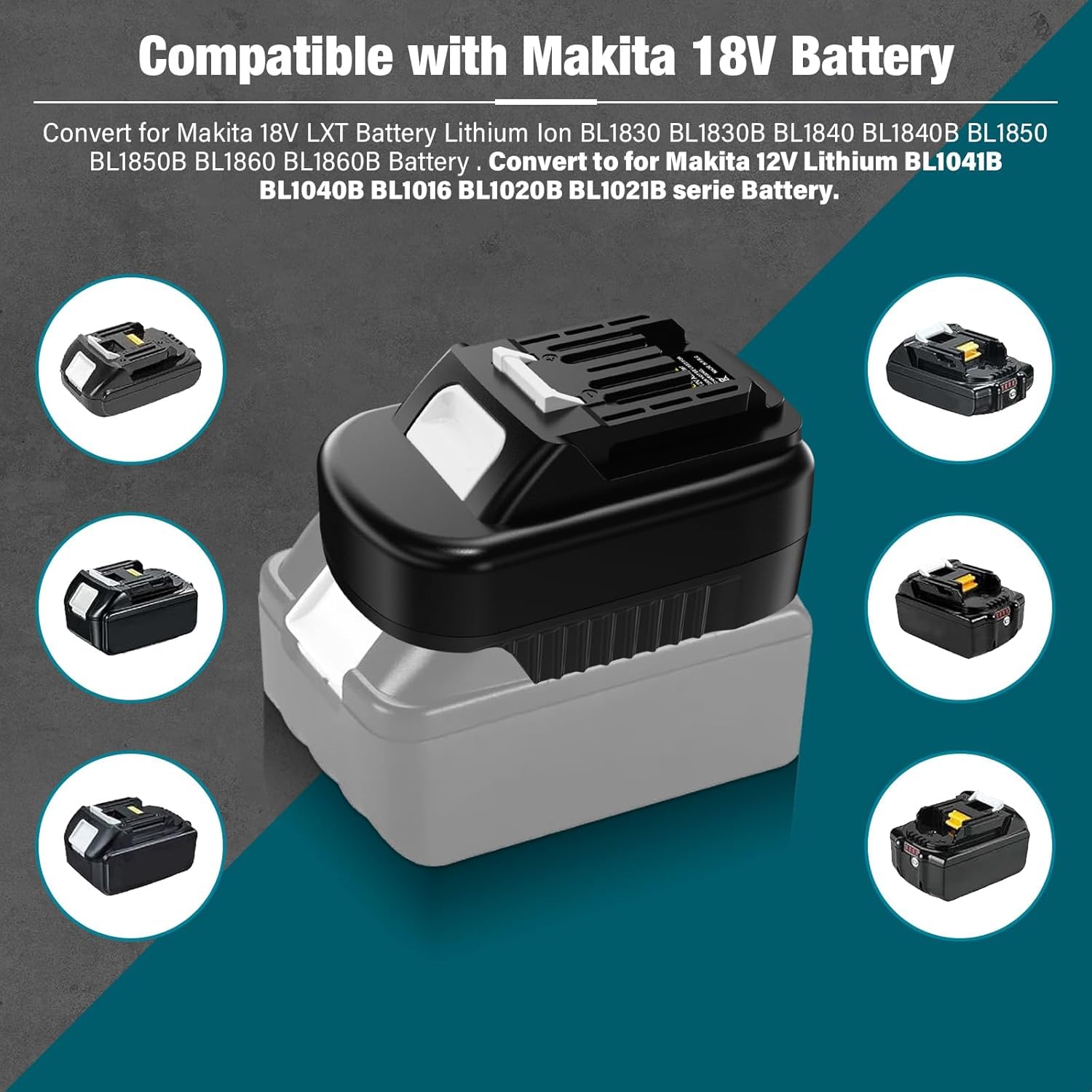 NUOGEDZ for Makita 18v to 12V Battery Adapter, for Makitaa