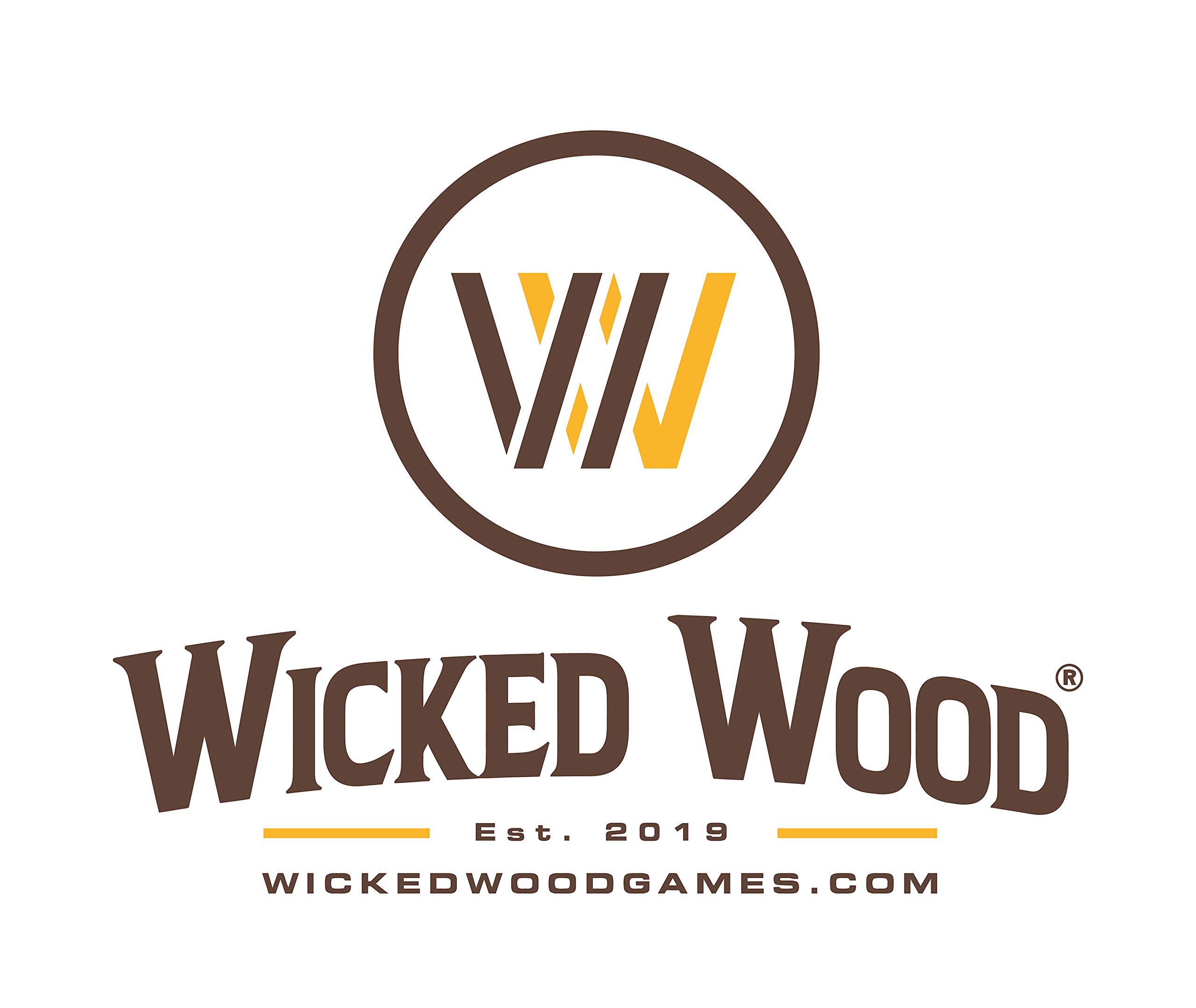 Wicked Wood Games Cornhole Set | Deutschland-Flagge | 90 x 60 cm | Tailgate größe | inkl. 2 Bretter + 2 x 4 gelbe & Schwarze Cornhole Säckchen | ACL Rec