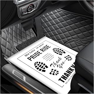 50PCS Car Paper Floor Mats, 16 x 20 Inch Disposable Floor Mat Temporary Car Floor Protector, Waterproof Kraft Paper Floor Pad Automotive Mat Covers for Detailing Detail Wash (White, Style2)