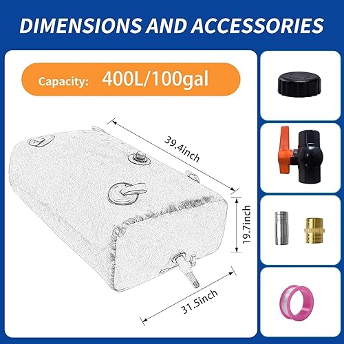 Miniatura 34 de Contenedores de almacenamiento de vejiga de agua de 3000 L/792.5 galones, tanque de agua portátil plegable bolsa de agua suave de gran capacidad