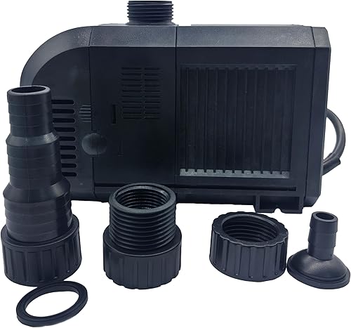 Miniatura 11 de Teamson Home Bomba de agua sumergible ajustable 1191 GPH de 100 W con un cable de alimentación de 6 pies y 4 boquillas diferentes para peceras,