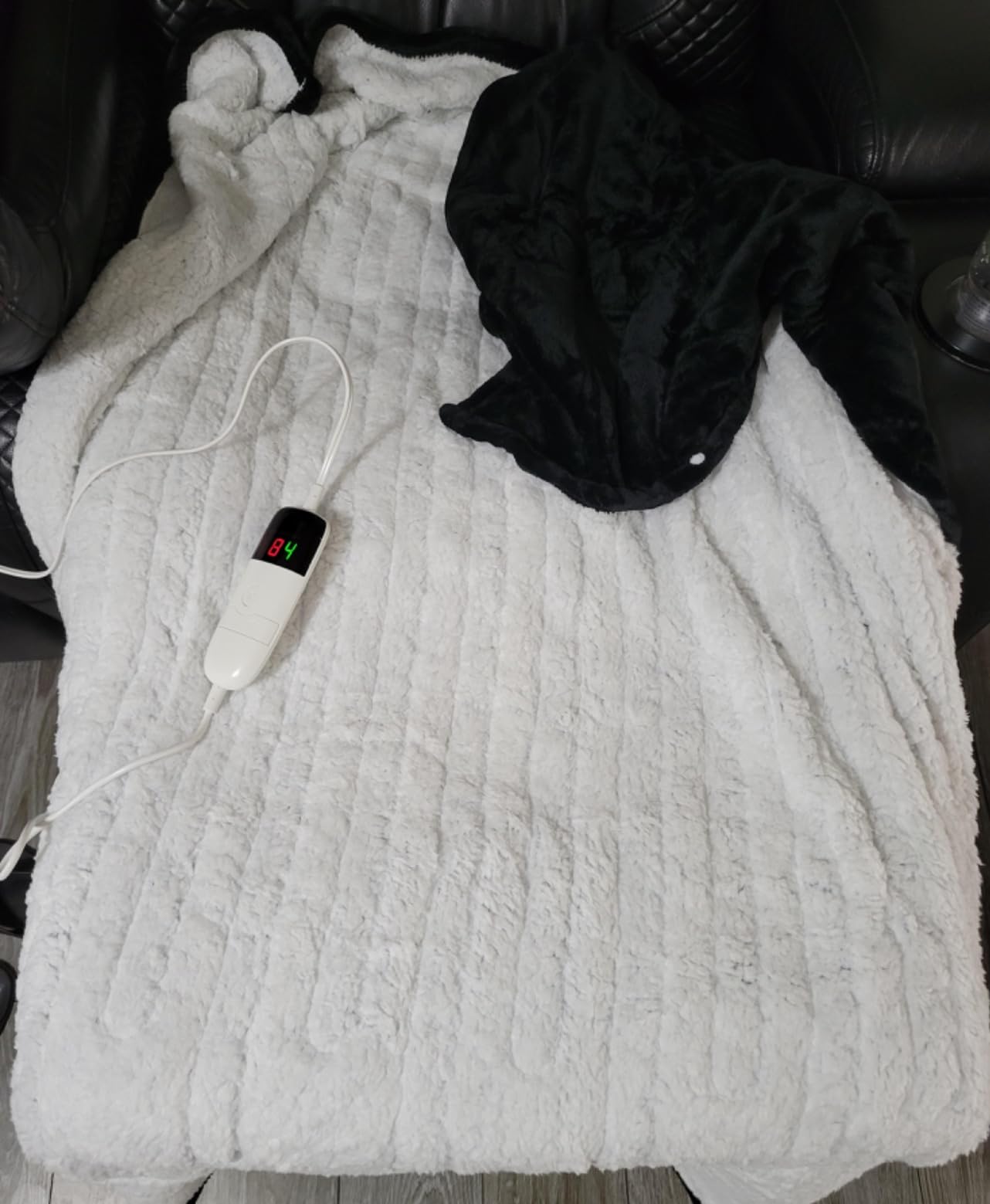 greenoak Heated Blanket Electric Throw , Heating Blanket with 10 Heat Levels 1/2/4/6/8 Hours Auto-Off Overheat Protection, Flannel Sherpa Soft Warm Heater Blanket photo review