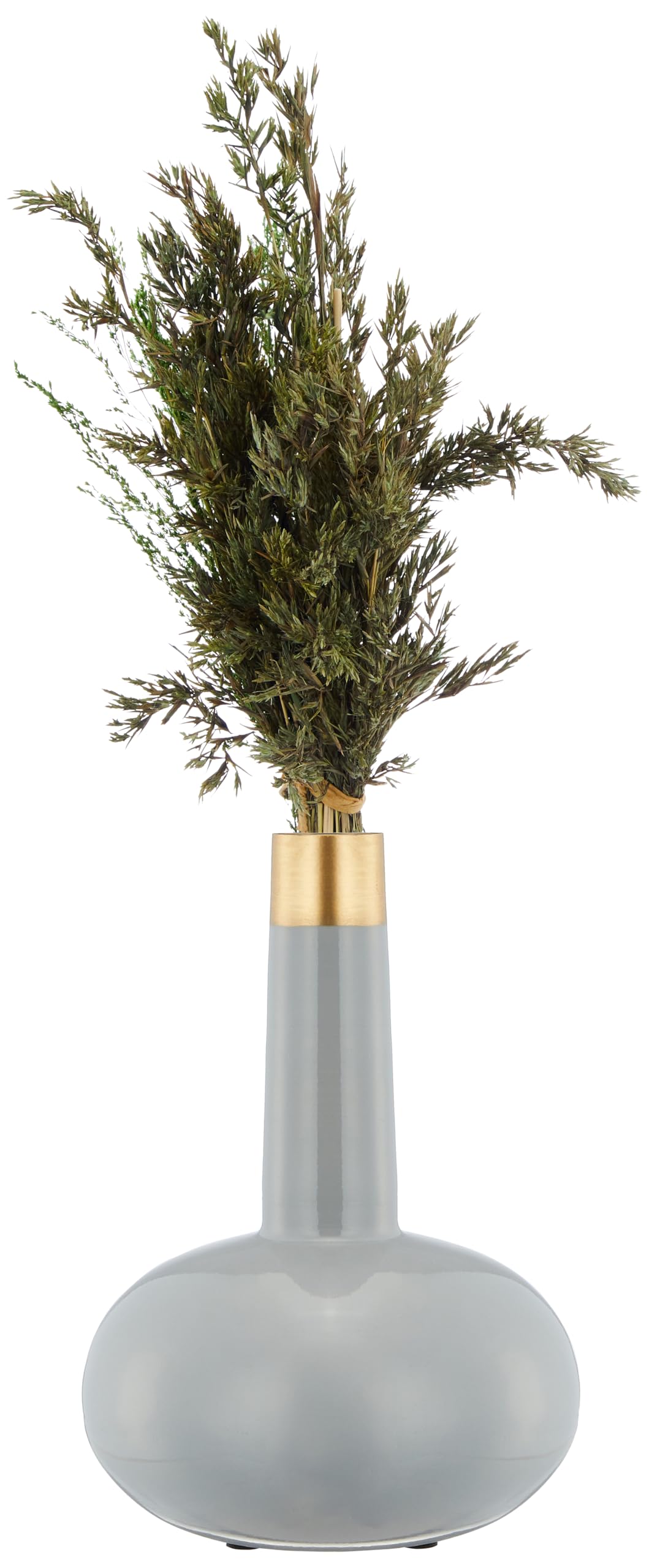 Amazon Brand - Solimo Flower Vase with Rust-Resistant Coating | Stylish and Easy-to-Clean Finish | Compact Design for Modern Décor | Gourd Vase - Grey-image-48