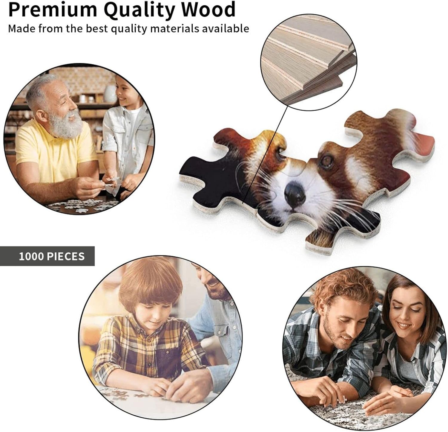 Red Panda 1000 Piece Jigsaw Puzzle Jigsaw Puzzles for Adults Children The Young Jigsaw Puzzles for Adult Puzzle Game 1000 Piece Toys Gift
