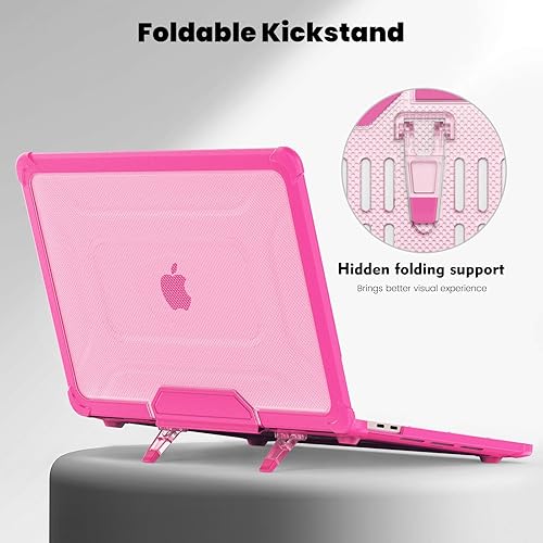 Miniatura 113 de DTangLsm Funda rígida resistente para M4 MacBook Air de 15 pulgadas 2025 2024 2023 M4 M3 M2 A3241 A3114 A2941, resistente carcasa rígida resistente