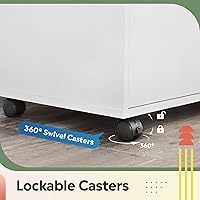 Vista 7 de DEVAISE - Cajonera móvil con 7 cajones para oficina y ropero