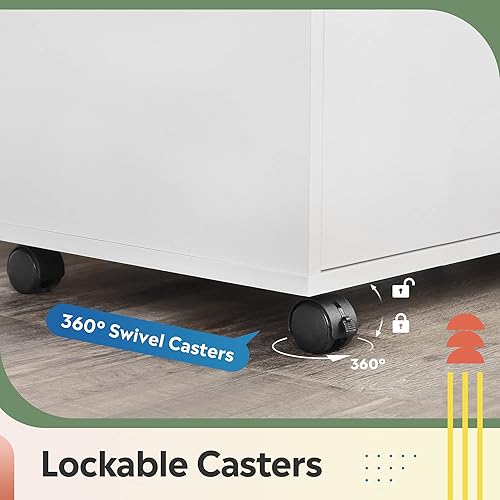 Miniatura 7 de DEVAISE - Cajonera móvil con 7 cajones para oficina y ropero