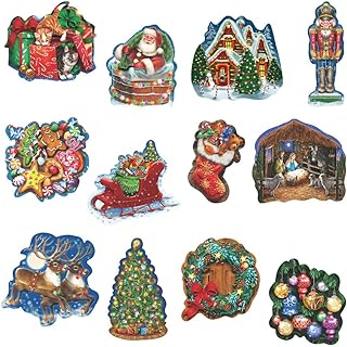 Bits and Pieces – 750 Piece Jigsaw Puzzle for Adults – Christmas Celebration - Mini Shaped Holiday Santa Cookie Stocking Sled Tree Wreath Jigsaw Puzzle by Artist Liz Goodrick - Dillon