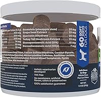 Vista 6 de Only Natural Pet Alergia, piel y pelaje masticables suaves de cáñamo, mordeduras inmunitarias para perros, suplemento Omega 3, golosinas calmantes