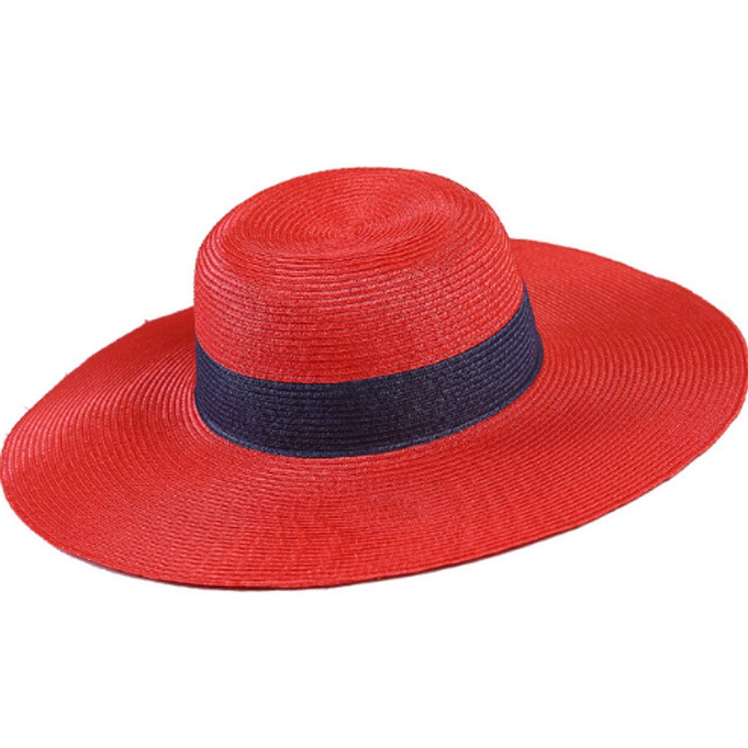 Sombrero de Sombrero Sombrero de Sol Sombrero Borde de Playa Sombrero de Paja Plegable, Mejor Comodidad/Red/Medium