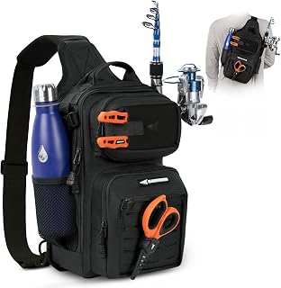 KastKing BlowBak Tactical Sling Bag - Lightweight Fishing Backpack for Tackle Storage, Hiking & Kayak Gear