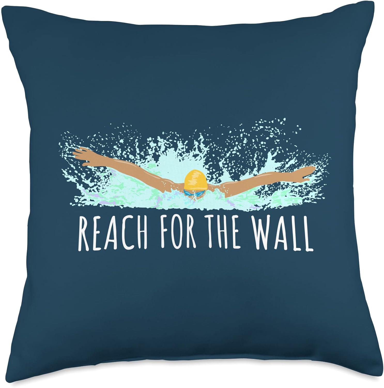 Funny Swimming Swim Team Gear for a Swimmer Quote Saying Throw Pillow