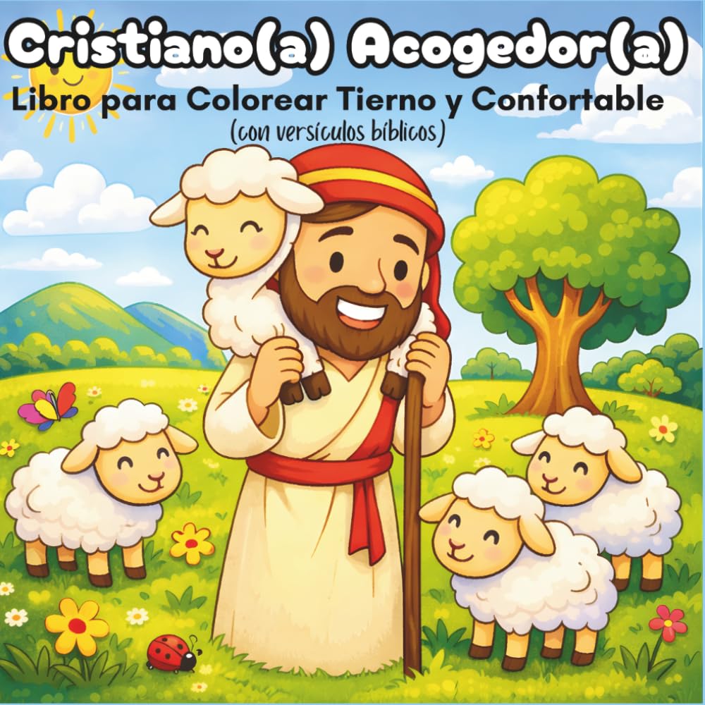 Libro Cristiano para Colorear Acogedor: Diseños Tiernos y Confortables con Temática Devocional Cristiana para Niños y Adultos