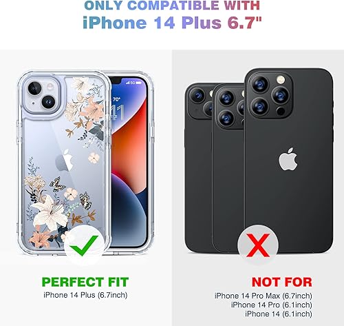 Miniatura 931 de Diaclara - Funda diseñada para iPhone 14 Pro Max, resistente, de cuerpo completo, con protector de pantalla sensible al tacto y antiarañazos + Blanco