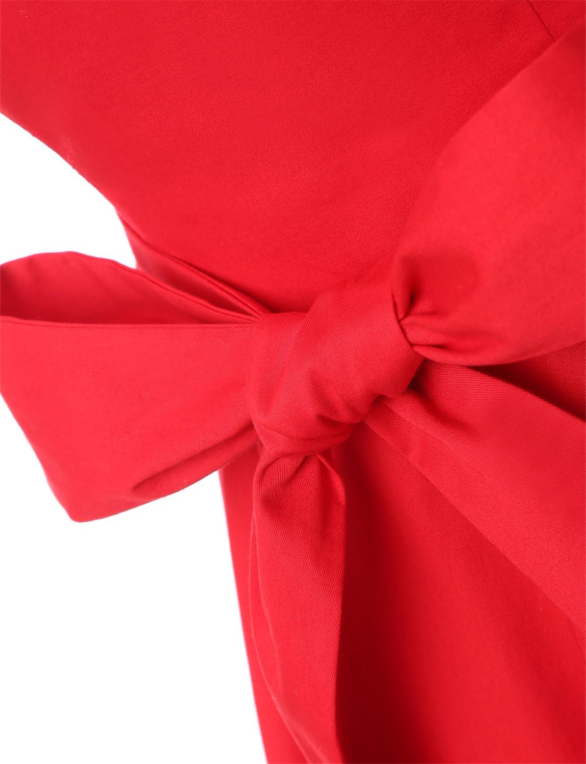 Dressystar 2024 Women's Vintage Boatneck Cap Sleeve Retro Rockabilly Prom Dresses Cocktail Party Dress Cap-Sleeve 1956LD Red XXL - Image 5