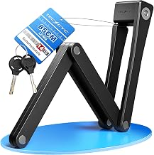 TECHCYC Antivol pliable pour vélo - 85 cm - En acier trempé avec support