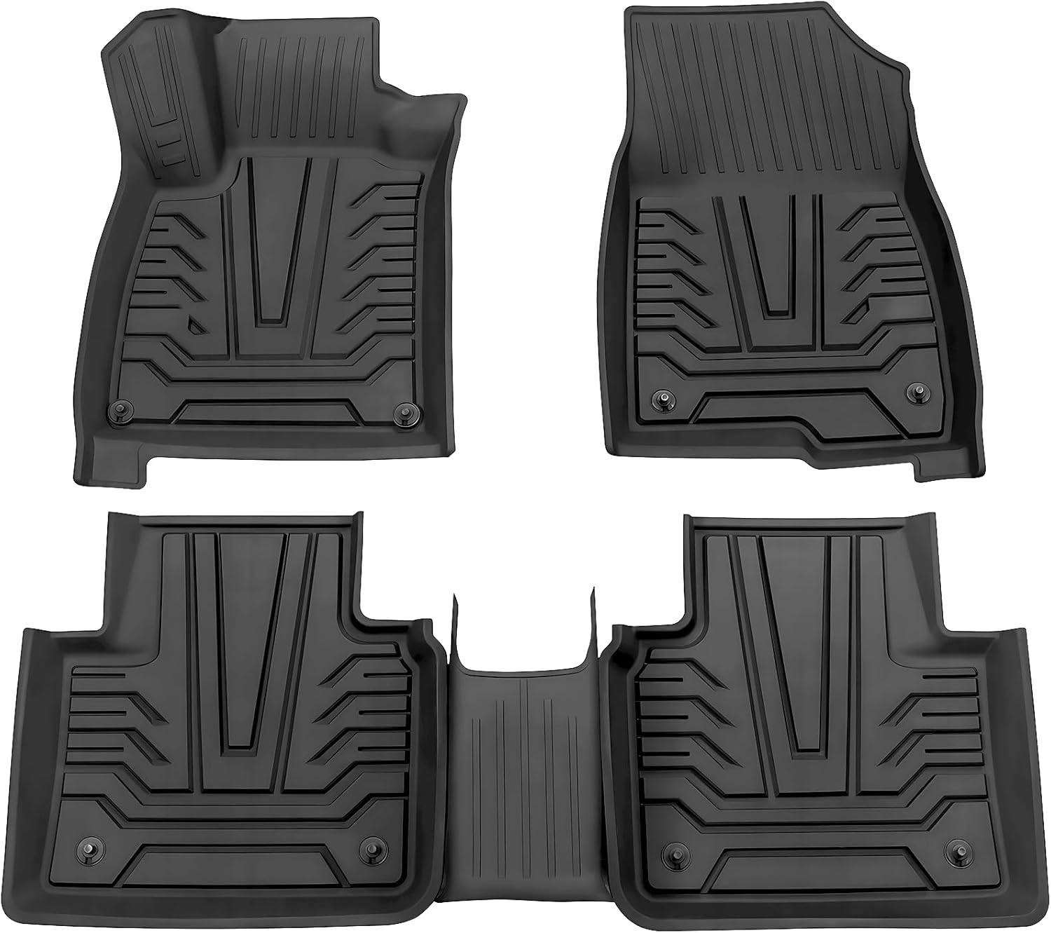 All-Weather TPE Automotive Floor Mats Fits Honda Accord 2018-2022: Premium Car Floor Mats Protection - 3D Anti-Slip Rubber Cargo Liners Mats