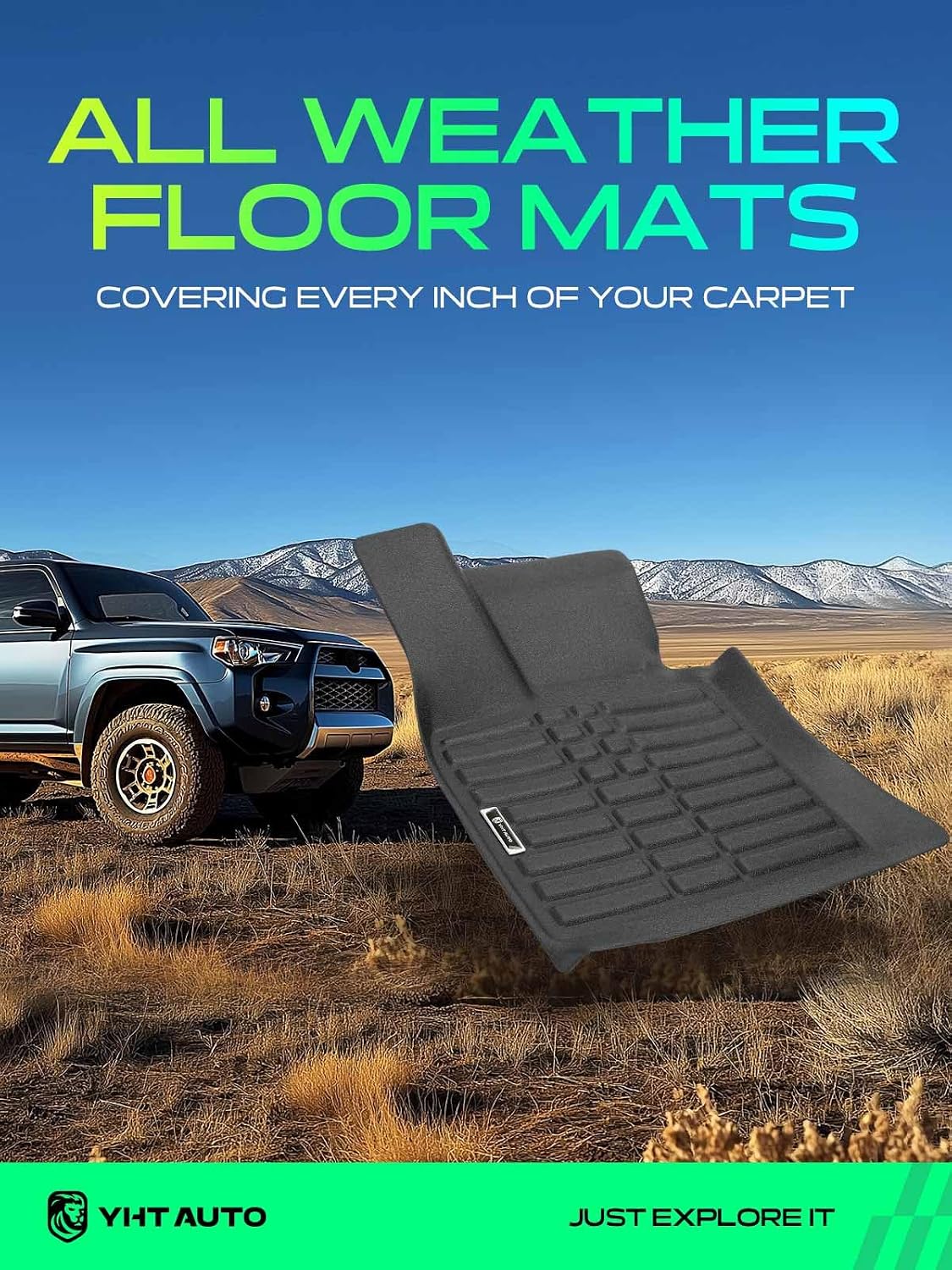 YHTAUTO Floor Mats & Cargo Mat Fit 2014-2018 BMW X5 F15 F85, TPE Floor Liners All-Weather Protection Custom Fit, 1st & 2nd Row & Trunk Mat, Set of 4