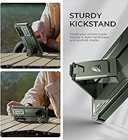 Vista 4 de Dexnor Funda para Samsung Galaxy S24 Plus con cubierta deslizante integrada para cámara, protector de pantalla y soporte, a prueba de golpes, funda