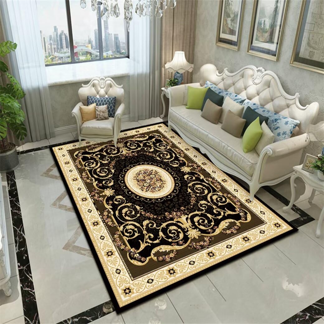 Tapis chambre enfant garçon et adulte au design floral vintage doux et chaleureux