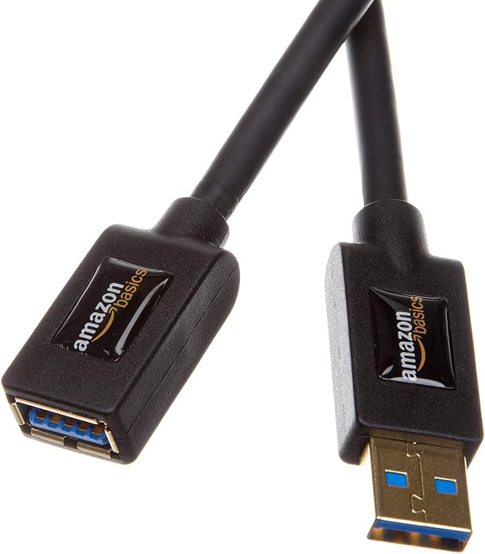 USB 3.0 Extension Cable, A-Male to A-Female, 4.8Gbps High-Speed, Gold-Plated Connectors, 3.3 Foot, Black