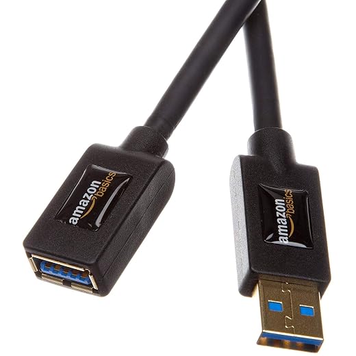 Amazon Basics USB 3.0 Extension Cable - A-Male to A-Female Adapter Cord - 3.3 Feet (1 Meter)