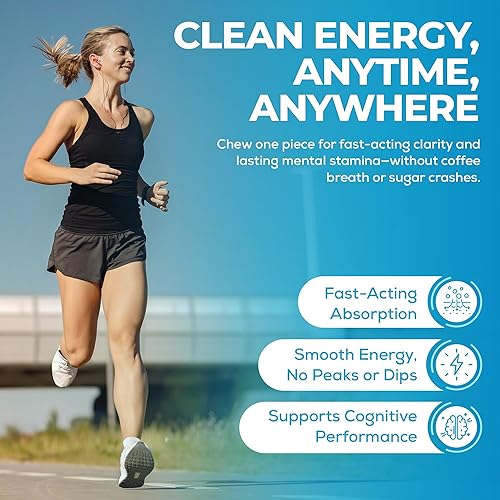 Miniatura 6 de UPLIFE Focus and Energy Gum - 50 unidades  Fabricado en Estados Unidos  40 mg de cafeína natural + 80 mg de L-teanina + niacina vitamina B3 y B12