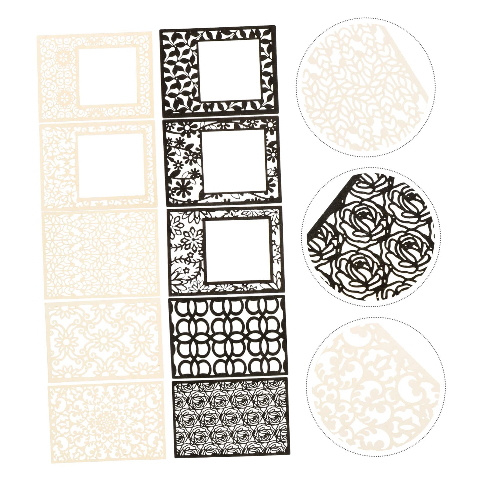 Angoily 5 Series Papel Hueco En Artesanía Texturizado Papel Decoupage Papel De Planificador De Bricolaje Suministros Para Álbum De Recortes Papel 40 Hojas*5