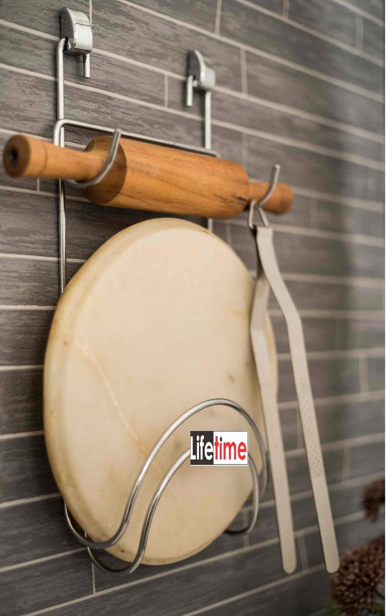 LIFE TIME Heavy Duty, Nano-Coated, No Screws Visible Metal Chakla Belan Stand