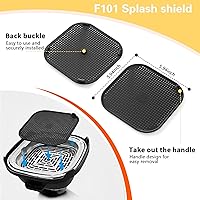Vista 2 de 2 piezas de pantalla de salpicaduras de freidora de aire Ninja, accesorios combinados de silicona para Ninja Crispi Fn101, piezas de repuesto
