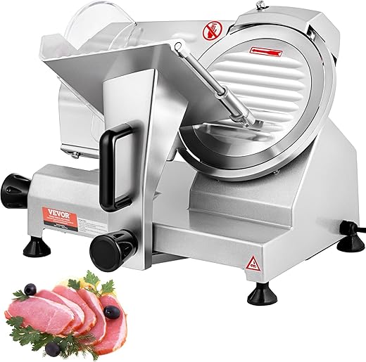 VEVOR Affettatrice con Lama Elettrica Diametro 20,3cm per Carne Verdure Formaggi, Macchina...