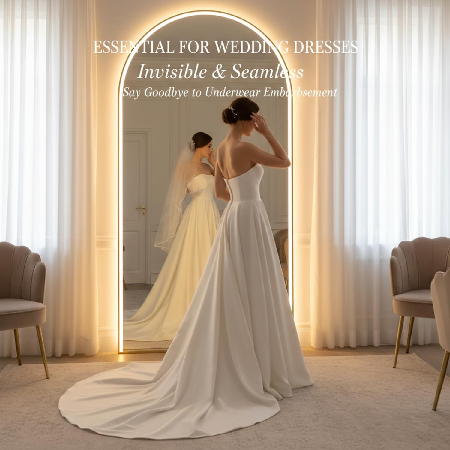 SATINIOR 50 Pairs (100 Pieces) Nipple Covers Disposable Pasties Breast Covers Self Adhesive No Show Bra for Women - Image 5