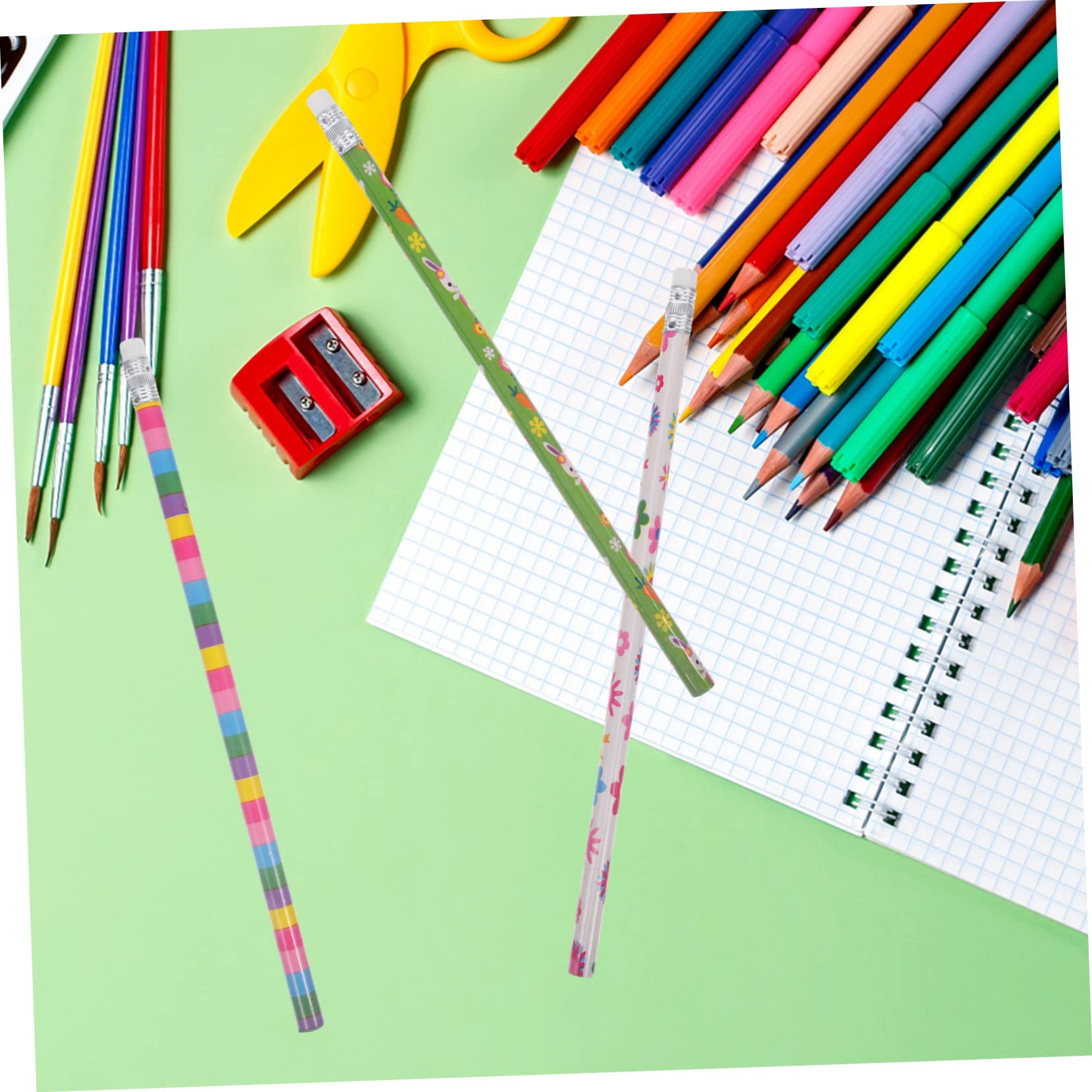 STOBOK 200stücke Hb Bleistifte Im Ostermotiv Kreative Schreibutensilien Für Mädchen Und Schüler Als Partygeschenk Für Schulbedarf Radierer Zufällige Designs