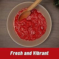 Vista 2 de Mutti Tomates finamente picados o triturados con albahaca (Polpa), 14 oz. Paquete de 12 Marca #1 de tomates de Italia Tomates enlatados