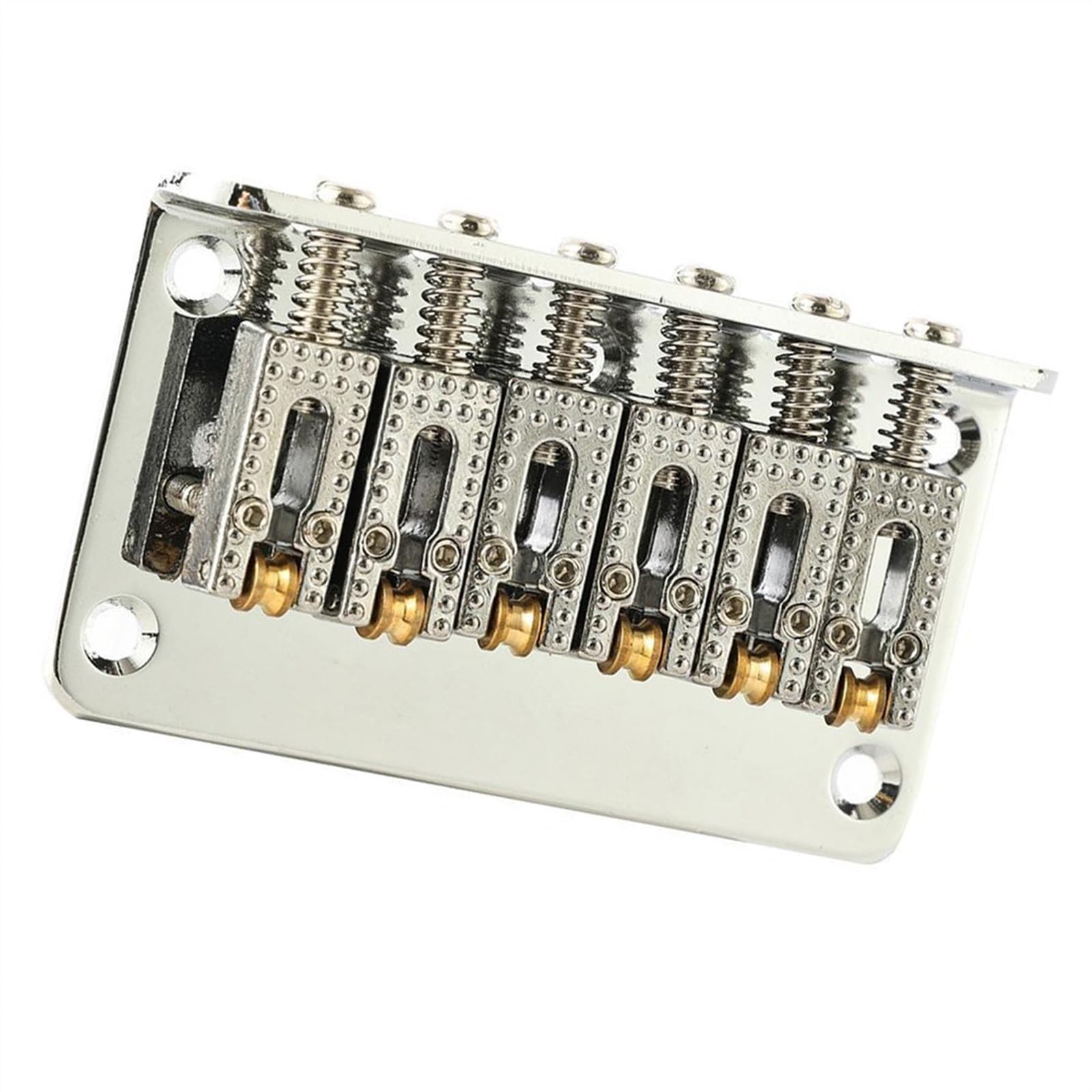 Juego De Puente Para Guitarra Eléctrica Puente Rígido De Rodillo Para Guitarra Eléctrica, Tubo De Cola, Sillín De Carga Superior, Accesorios De Pieza Trasera (Color : Silver)
