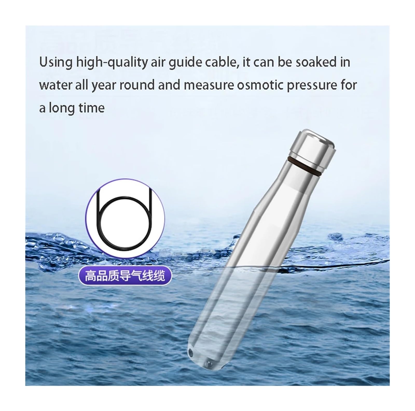 Wasserstandsensor, Sensor Wasserstandsanzeige Silizium-Drucksensor Resistiver Piezometer Staudamm-Wasserstand Fernüberwachung in Echtzeit(0-600KPa)