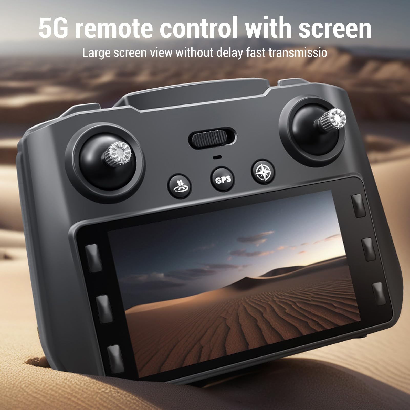 Drony z podwójną kamerą dla Dorosłych, Dron z Wyświetlaniem na Ekranie LCD Pilote App Pilot, Wi -Fi 5G RC Quadcopter dla Początkujących, Inteligentne Unikanie Przeszkód (2 baterie)