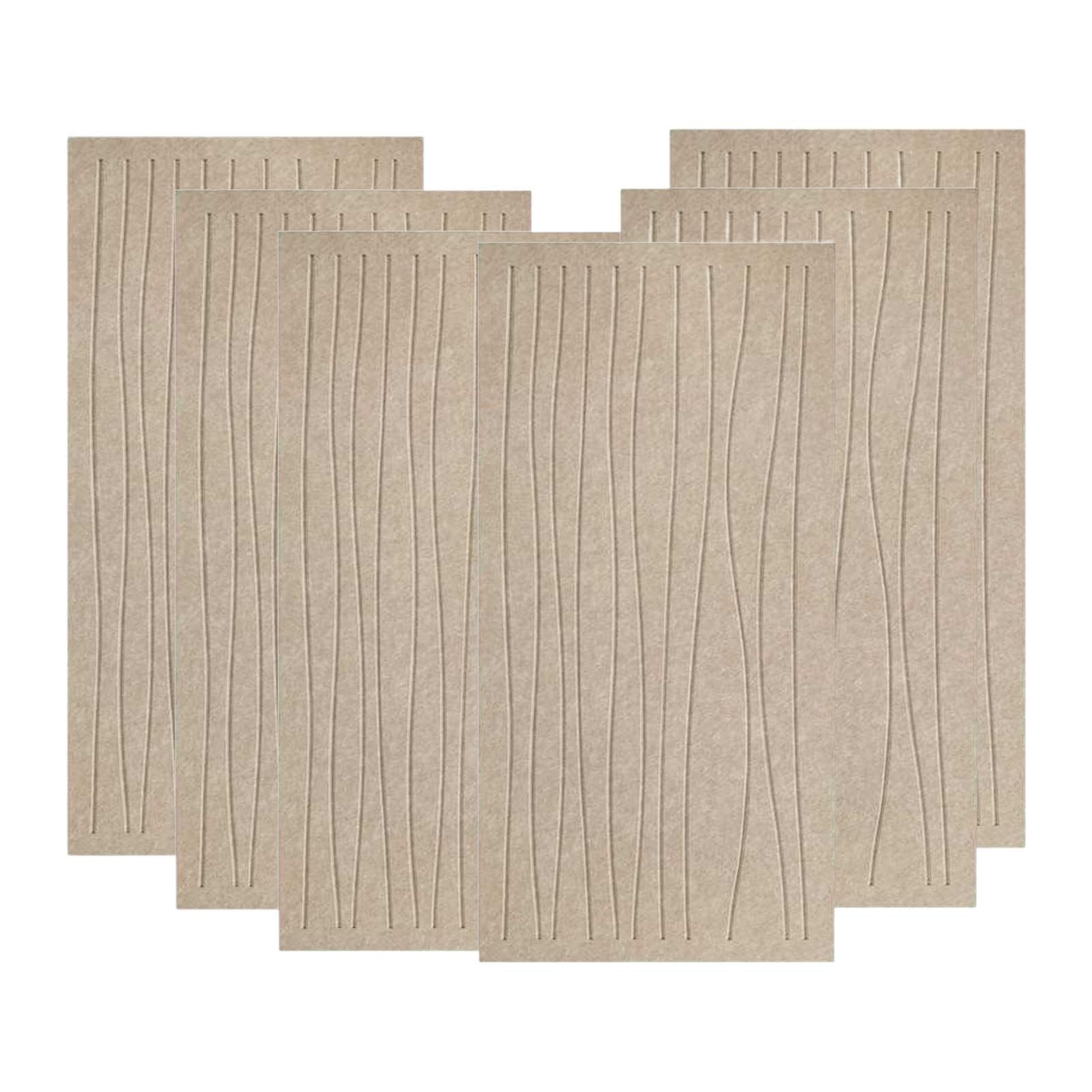Colcolo 6 paneles acústicos pared absorbentes sonido 60 x 30 cm (23,62 x 11,81 pulgadas), paneles pared modernos insonorizados para techo sala, Color Camel Claro