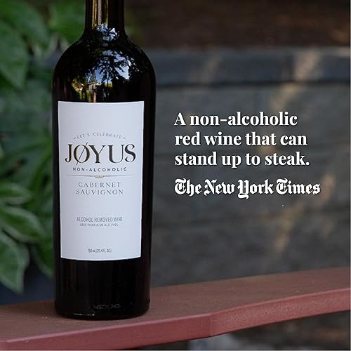 Miniatura 3 de Joyus Vino tinto sin alcohol, Cabernet Sauvignon, galardonado el mejor vino desalcoholizado de su clase, complejo y cálido, bajo en azúcar y bajo en