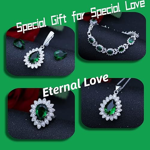 Miniatura 8 de Conjuntos de joyería de moda para mujeres y niñas, chapado en platino, chapado en oro, chapado en oro rosa, aretes chapados en negro pistola, aretes