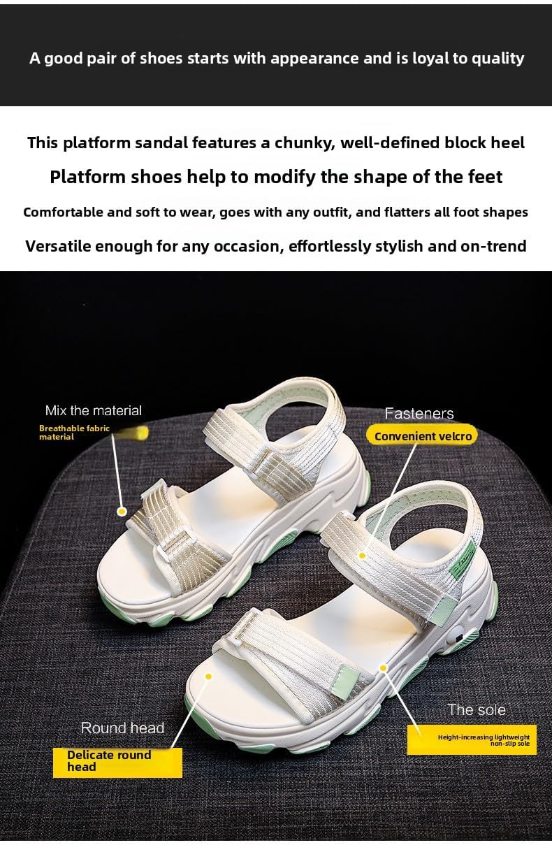 Sports sandals women's 2026 new summer muffin shoes trendy thick-soled heightening beach shoes
