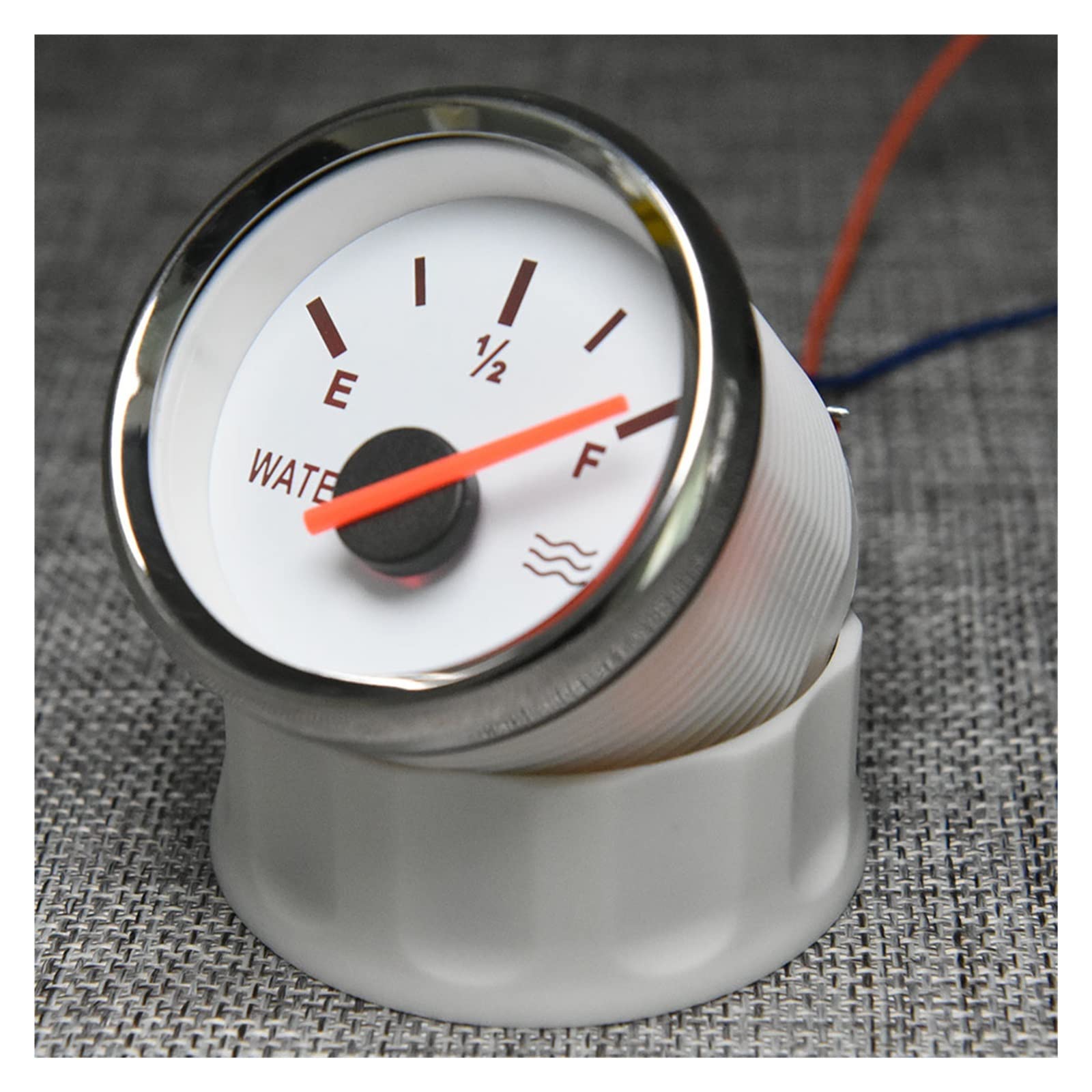Wskaźnik poziomu wody, 52mm wskaźnik poziomu wody z czerwonym światłem 240-33ohm wskaźnik poziomu wody w zbiorniku miernik z czujnikiem poziomu paliwa 100MM 200MM 300MM 400MM(With 600mm Sensor)