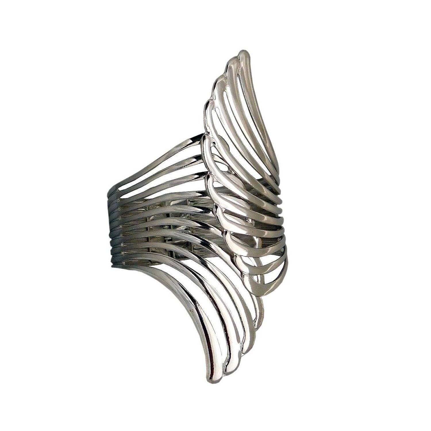 JDX Silver Plated Adjustable Hand Cuff Bracelet for Women (B096DSKLMN) Amazon Price History, Amazon Price Tracker