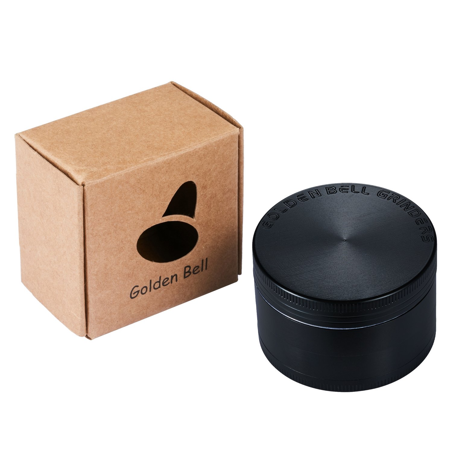 LIHAO Moulin Grinder à Epices en Alliage de Zinc pour Herbes Séchées et Épices de Cuisine, de Diametre 53mm, Noir