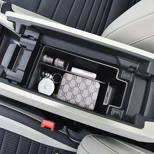 HGWEI Organizador de consola central compatible con accesorios interiores Nissan Rogue 2021 2022 2023 2024, caja de almacenamiento de material ABS,