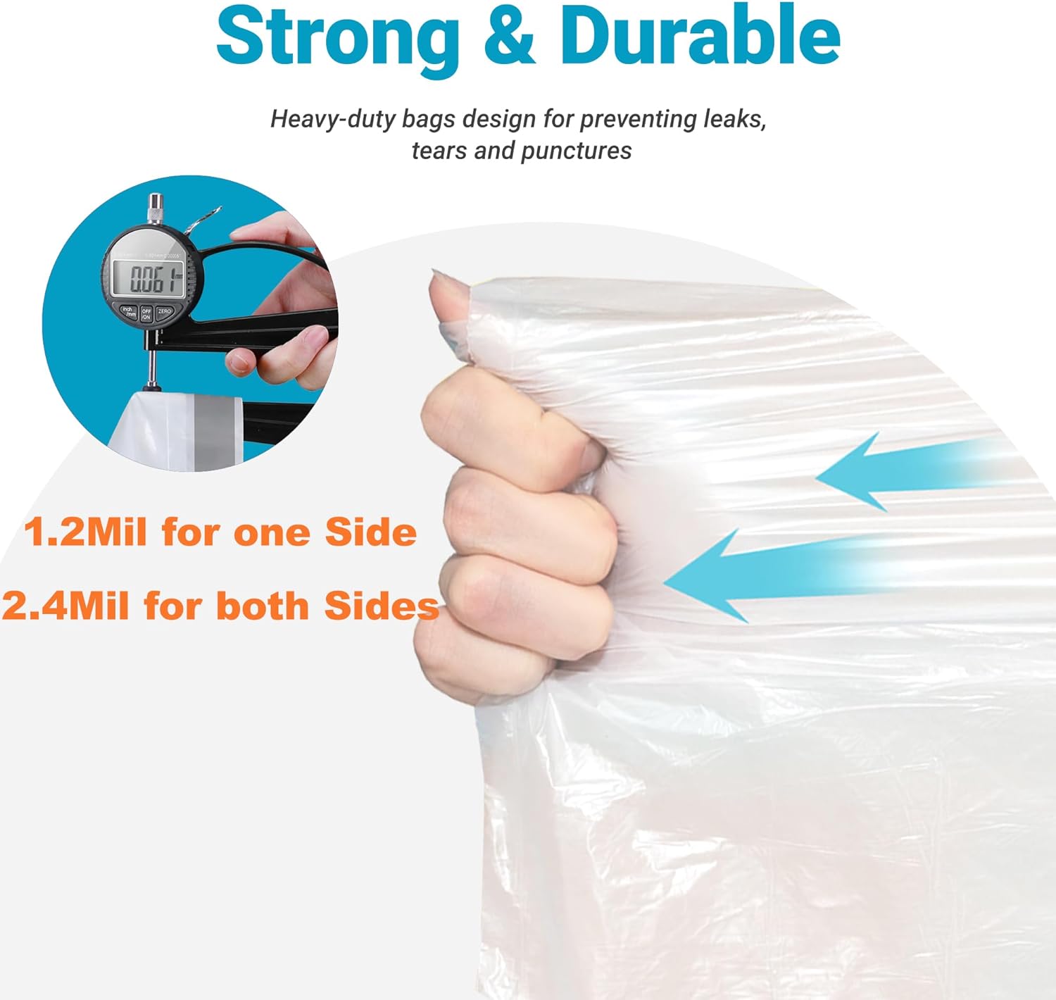 21 Gallon Drawstring Trash Bags 100 Count 1.2 Mil Heavy Duty Large Garbage Liners Fits All 20-21.1 Gallon 50-80 Liter Trash Can for Home Office Kitchen Compatible with Code G